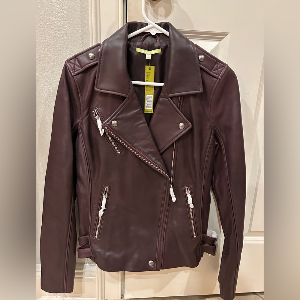 Gianni Bini Brown Leather Jacket M
